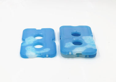 Os blocos frescos do congelador do OEM/ODM que refrigeram o gel embalam o branco transparente com líquido azul