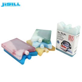 Tijolo do gelo de blocos do gelo e saco de gelo plásticos com o gel do gelo dentro do bloco de gelo colorized material do HDPE para a lata e a lancheira das crianças