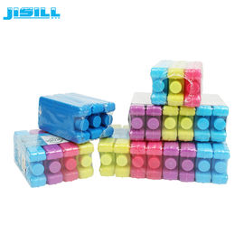 os blocos de gelo plásticos colorized rígidos coloridos do produto comestível do HDPE usam-se extensamente mantêm o refrigerador frio da garrafa do gel para a lancheira das crianças
