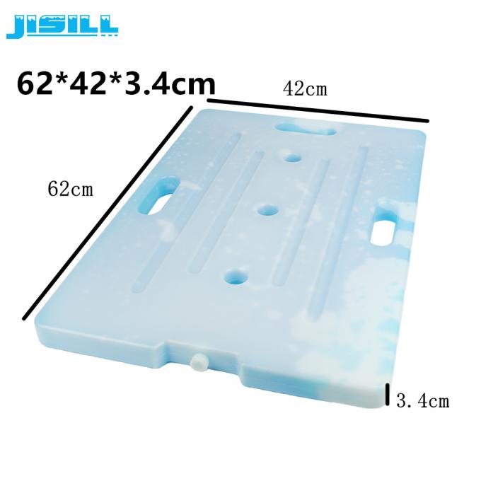 Placa durável plástica dura eco-amigável do gelo do produto comestível a grande para o transporte da corrente fria