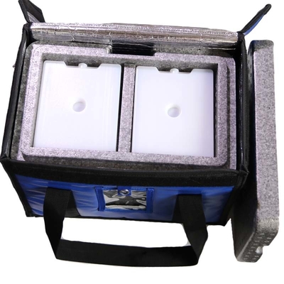 Caixa portátil durável do refrigerador da caixa fresca médica vacinal de pouco peso móvel do sangue com bloco de gelo