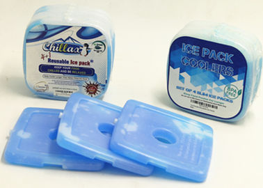 Blocos de gelo plásticos duros azuis feitos sob encomenda para o alimento 12,2 * 12,2 * 1.2cm