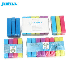 Coloridas Mini Ice Packs personalizadas PCM Gel Para Armazenamento de Sorvete Com Embalagem em Cartão Para Alimentos Congelados