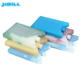 Tijolo do gelo de blocos do gelo e saco de gelo plásticos com o gel do gelo dentro do bloco de gelo colorized material do HDPE para a lata e a lancheira das crianças